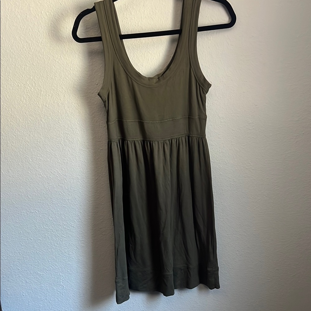 Olive Green Sleeveless Dress